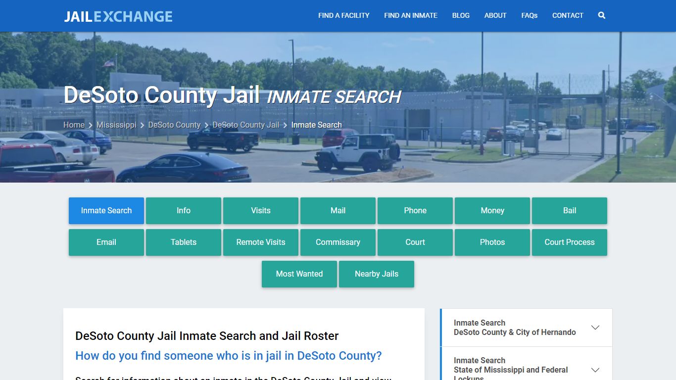 DeSoto County Jail Inmate Search - Jail Exchange