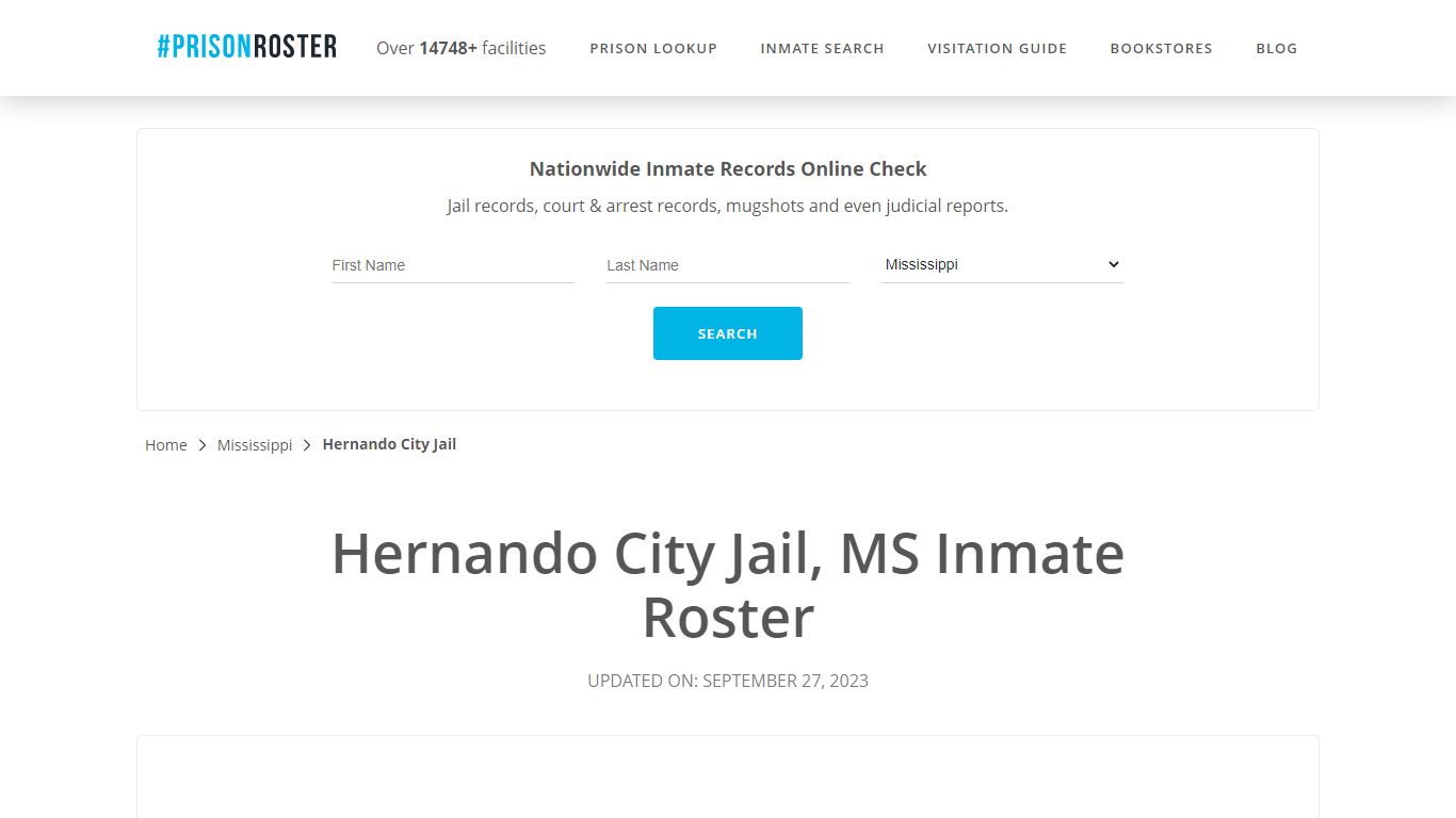 Hernando City Jail, MS Inmate Roster - Prisonroster
